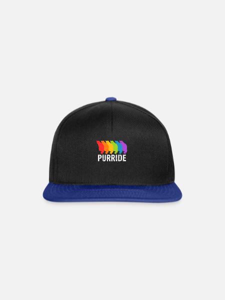 Gay Pride - Snapback Cap - Schwarz/Königsblau