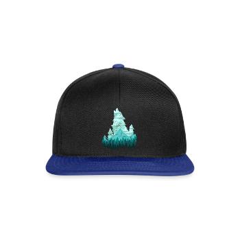 Wild Wolf Nature Wilderness Forest Loner Gift - Snapback Cap - black/bright royal - Front