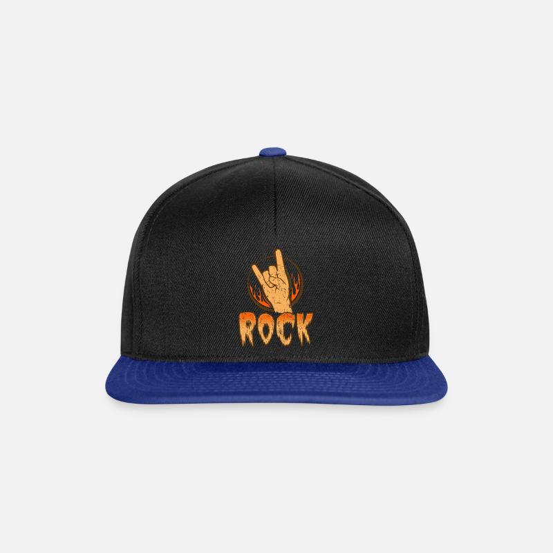 Rockmusik - Snapback Cap - Schwarz/Königsblau