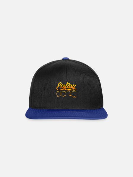 Ecstasy-Pille - Snapback Cap - Schwarz/Königsblau