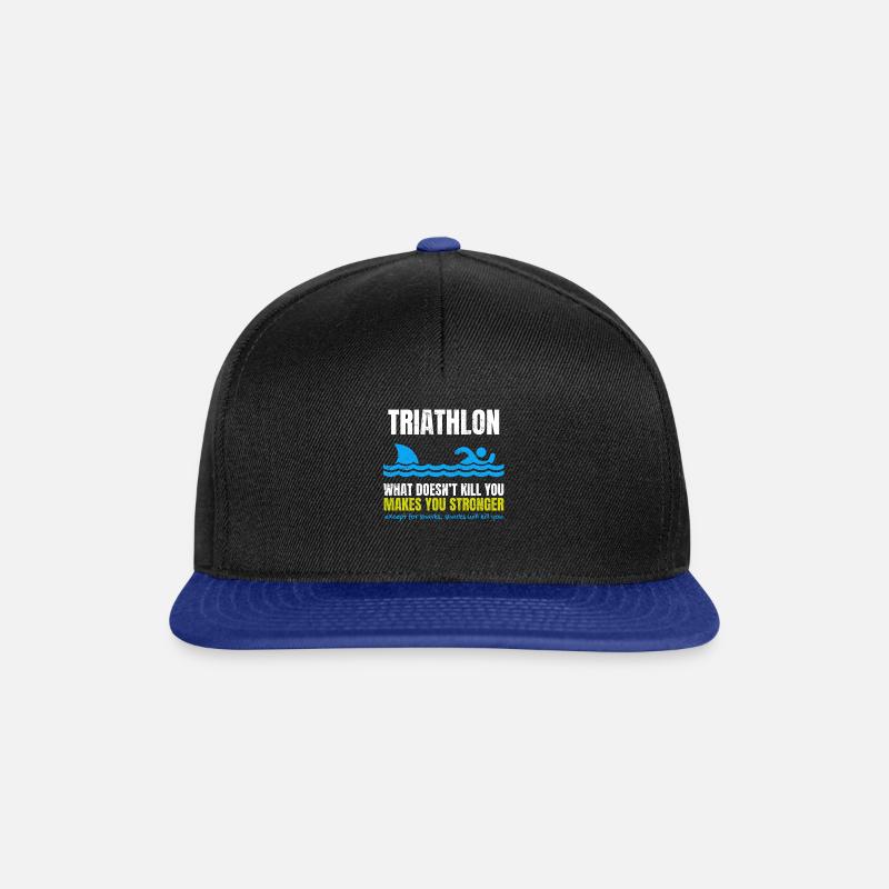 Requin de natation triathlon - Casquette snapback - noir/bleu royal