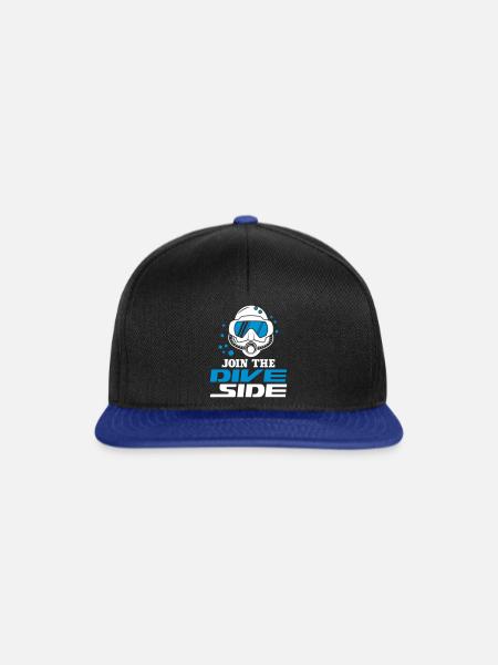 Dive Side - Snapback Cap - Schwarz/Königsblau