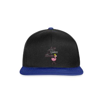 I am a Flamingo Gift Crown - Snapback Cap - black/bright royal - Front