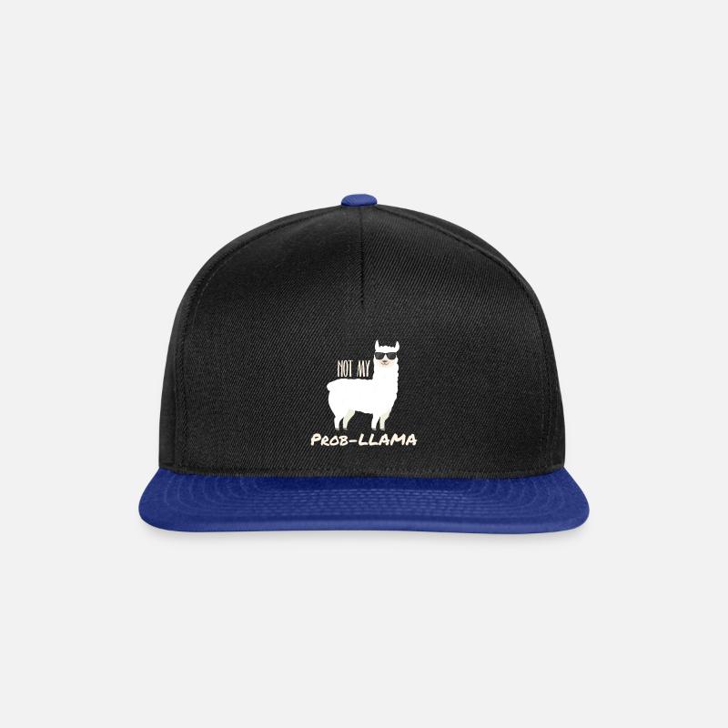 Not my PROB-LLAMA - Snapback Cap - black/bright royal