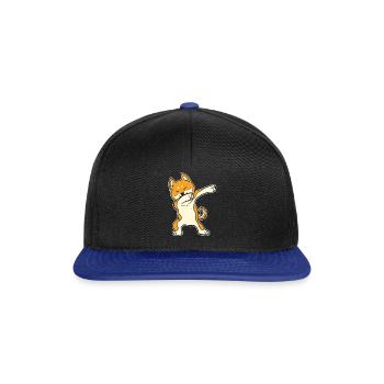 Chien Shiba Inu Dabbing Dabbin Cadeau De Danse Drôle - Casquette snapback - noir/bleu royal - Devant