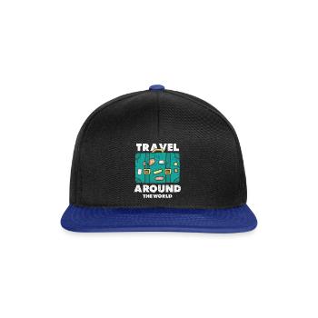 Voyage voyageur du monde - Casquette snapback - noir/bleu royal - Devant