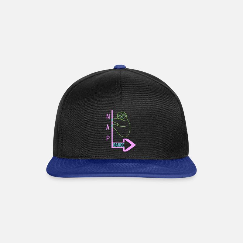 Nap Dance Neon Sign Sloth - Snapback Cap - Schwarz/Königsblau