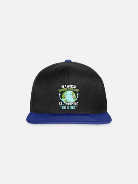 Weltfrieden Frieden Friedensbewegung Geschenk - Snapback Cap - Schwarz/Königsblau