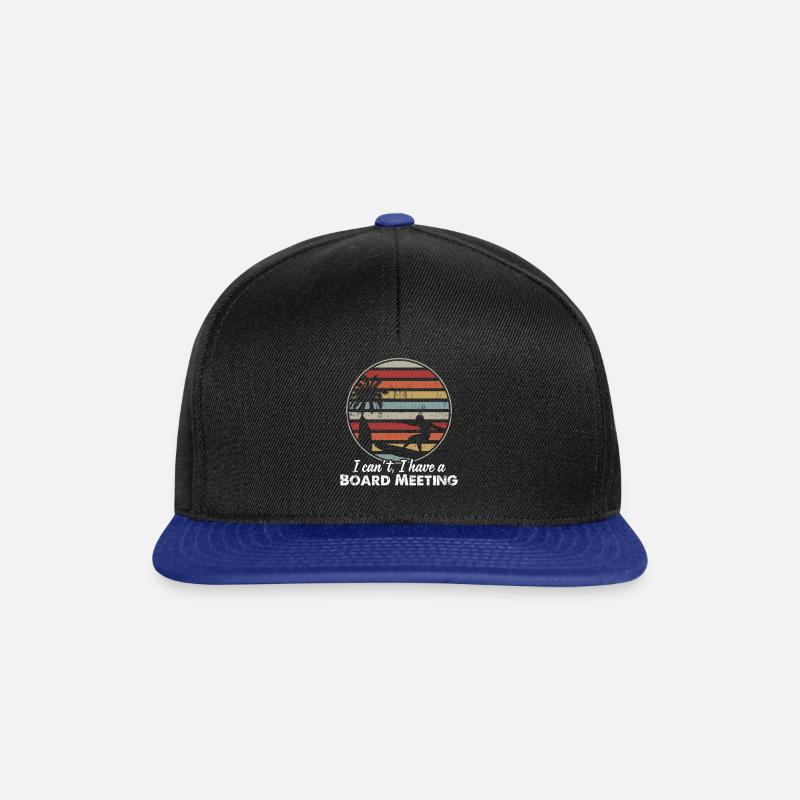Surfen Surfer Surfbrett - Snapback Cap - Schwarz/Königsblau