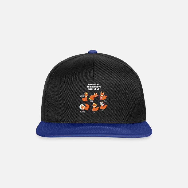 Fox - Fox T-Shirt - Fox Fan - Funny - Snapback Cap - black/bright royal