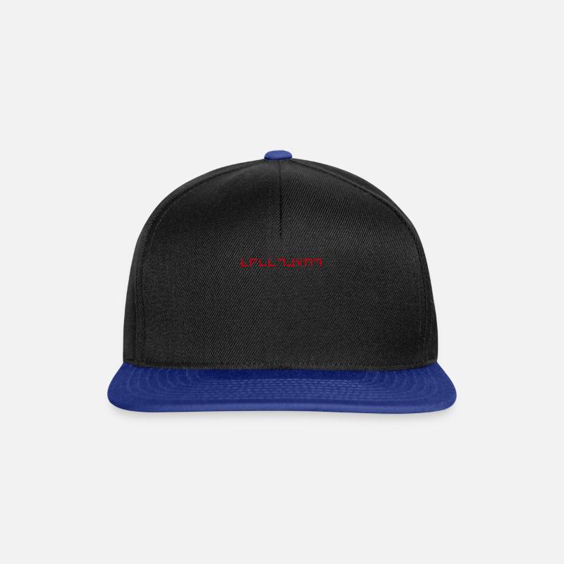 Freimaurer-Alphabet - Snapback Cap - Schwarz/Königsblau