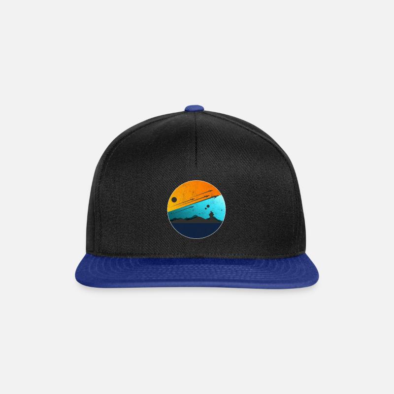 Space View Shuttle Pilot Science Fiction - Snapback Cap - black/bright royal