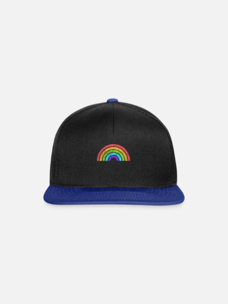 LGBT Regenbogen - Snapback Cap - Schwarz/Königsblau