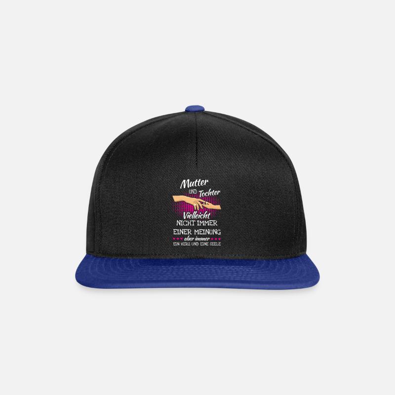 Mutter und Tochter Geschenk Partnerlook - Snapback Cap - Schwarz/Königsblau