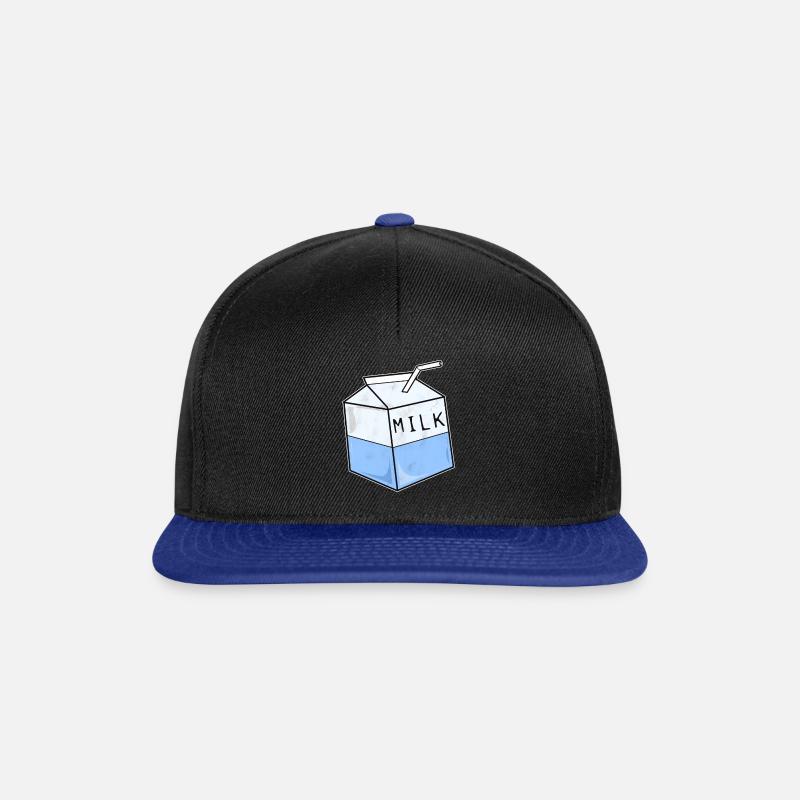 Milch Milchpackung - Snapback Cap - Schwarz/Königsblau