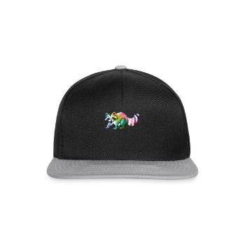 Raccoon cute animal - Snapback Cap - black/grey - Front