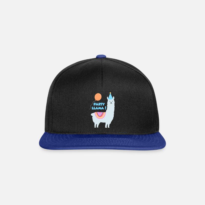 Party Lama - Snapback Cap - Schwarz/Königsblau