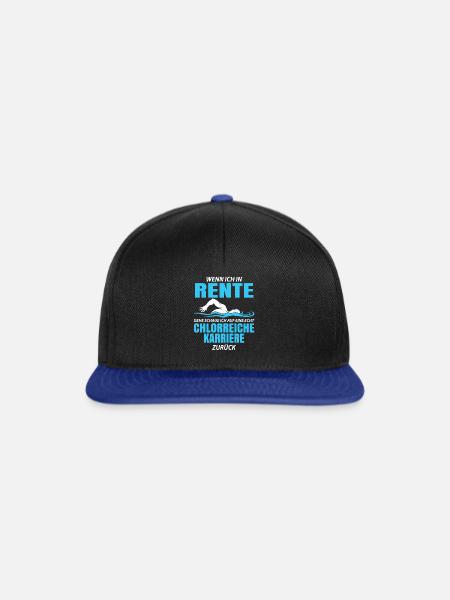 Rente Schwimmlehrer Bademeister Bademeisterin - Snapback Cap - Schwarz/Königsblau