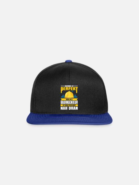 Bauingenieur Studium Abschluß - Snapback Cap - Schwarz/Königsblau