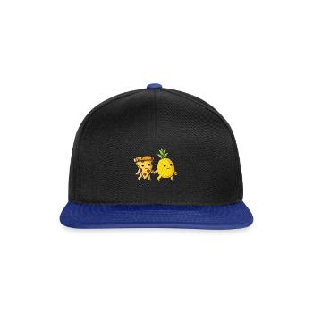 Pizza Hawaï Pizza Ananas Manger Pizza & Ananas - Casquette snapback - noir/bleu royal - Devant