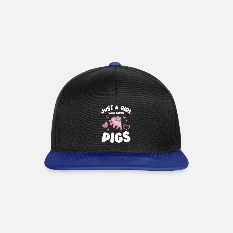Cochon cochon cochons - Casquette snapback - noir/bleu royal