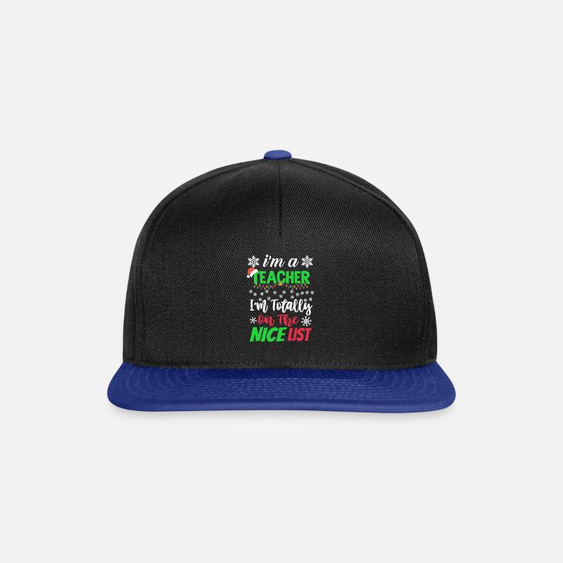 Lehrer Weihnachten - Snapback Cap - Schwarz/Königsblau