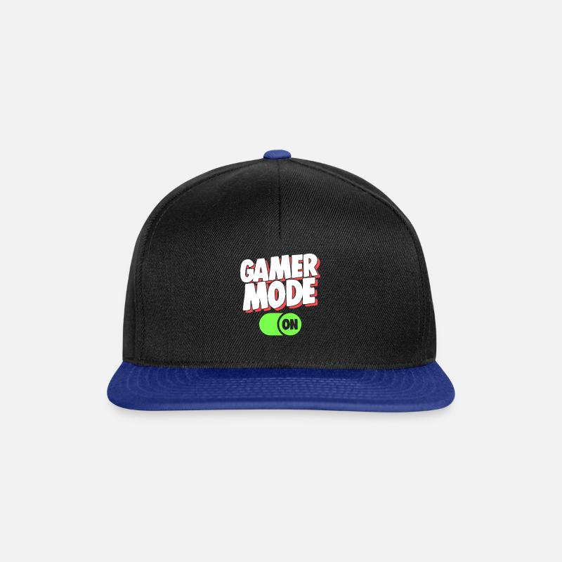 Spielermodus auf Bekleidung - Snapback Cap - Schwarz/Königsblau