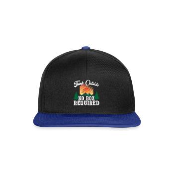 Denken Sie außerhalb Keine Box erforderlich - Outdoor-Wandern - Snapback Cap - Schwarz/Königsblau - Vorne