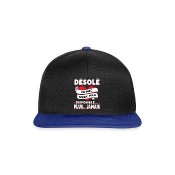 Fiancé Saint-Valentin Homme Mari Humour - Casquette snapback - noir/bleu royal - Devant