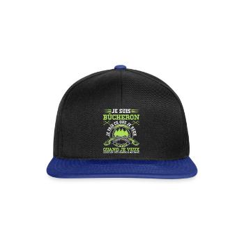 Drôle Bûcheron Homme Mari Bucheronnage Travail Du - Casquette snapback - noir/bleu royal - Devant