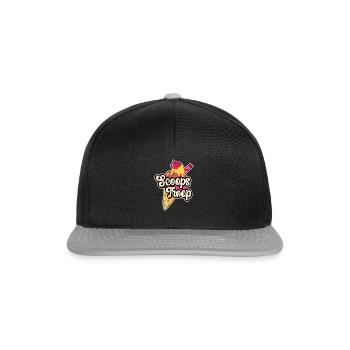 Scoops Troop -Colorful Sweet Cake Pudding Dessert - Snapback Cap - black/grey - Front