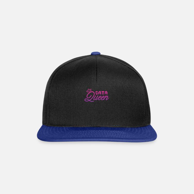 Data Queen - coding - Snapback Cap - black/bright royal