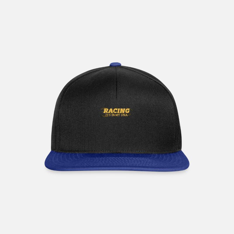 Course C’est dans mon ADN - amateur de course - Casquette snapback - noir/bleu royal