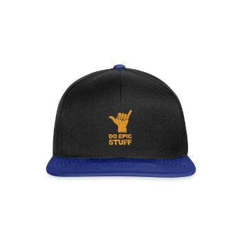Do Epic Stuff - Surfer - Snapback Cap - Schwarz/Königsblau - Vorne