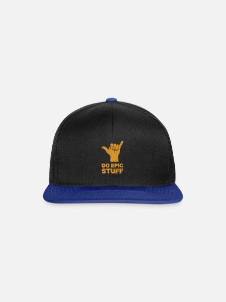 Do Epic Stuff - Surfer - Snapback Cap - Schwarz/Königsblau