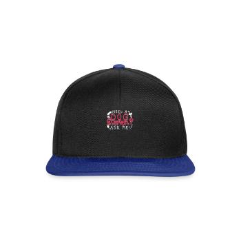 Besoin d’un toiletteur pour chiens Demandez-moi - salon pour animaux de compagnie - Casquette snapback - noir/bleu royal - Devant