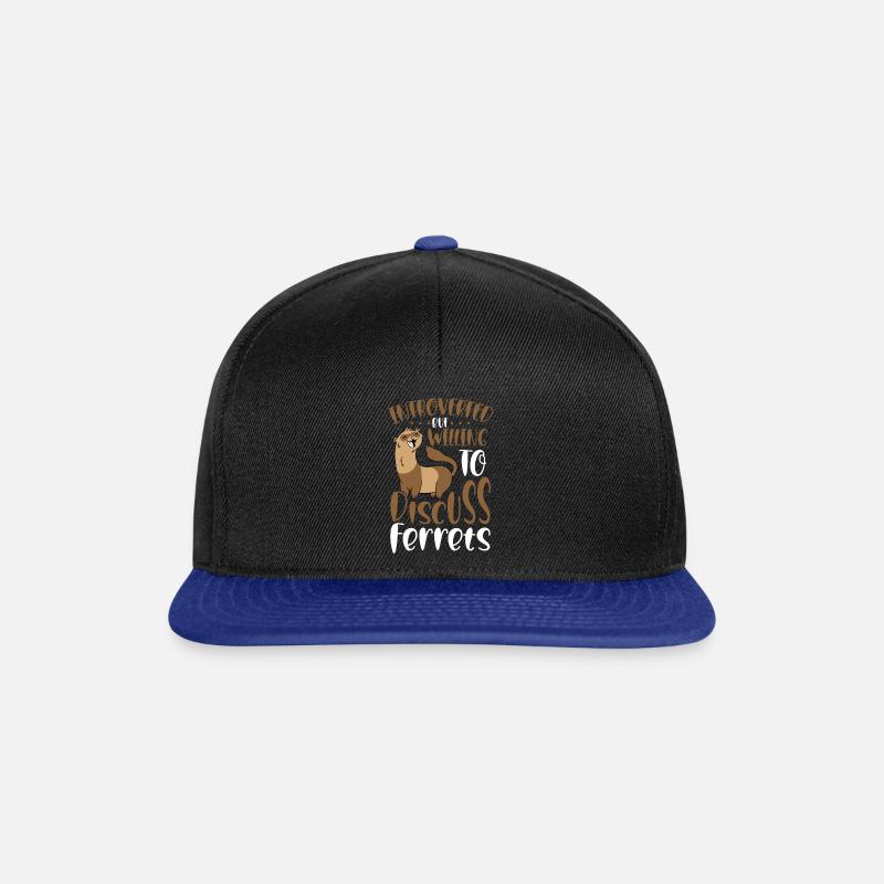 Ferrets to Discuss - Snapback Cap - black/bright royal
