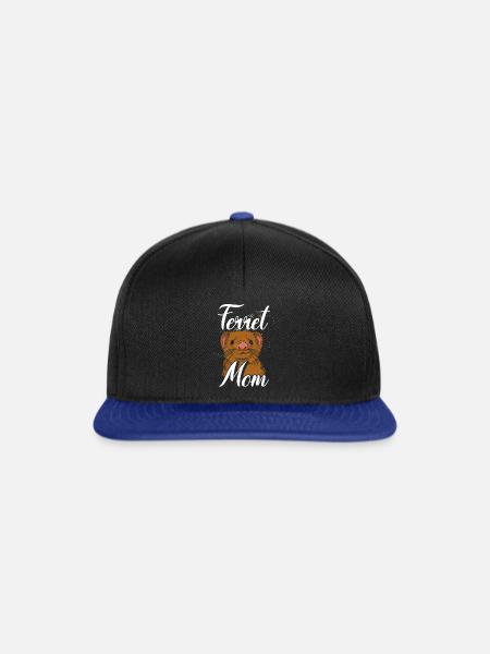 Süße Frettchen mutter - Snapback Cap - Schwarz/Königsblau