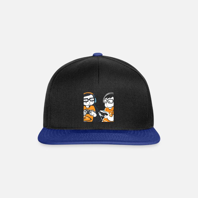 Gaming Nerds Streber - Snapback Cap - Schwarz/Königsblau