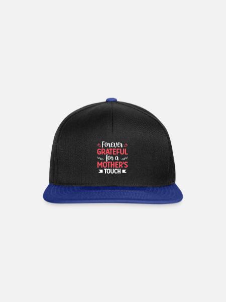Dankbar Für Eine Mütterliche Berührung - Snapback Cap - Schwarz/Königsblau