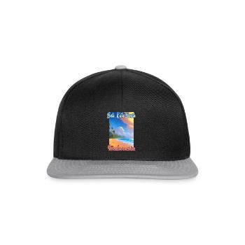Bali Kuta Beach, Indonesia - Snapback Cap - black/grey - Front
