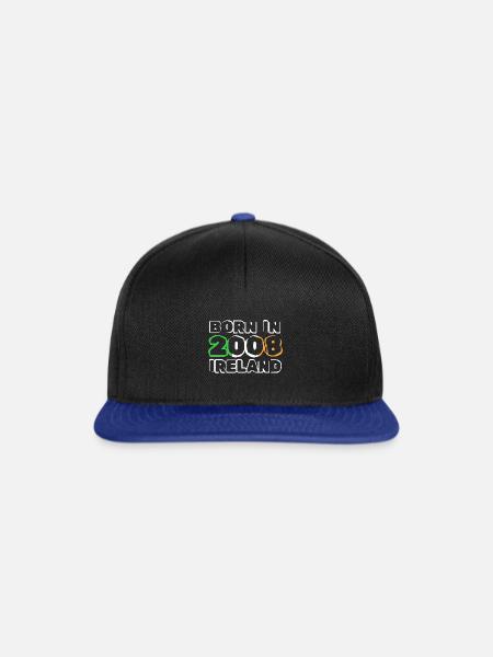 Geboren 2008 - Snapback Cap - Schwarz/Königsblau
