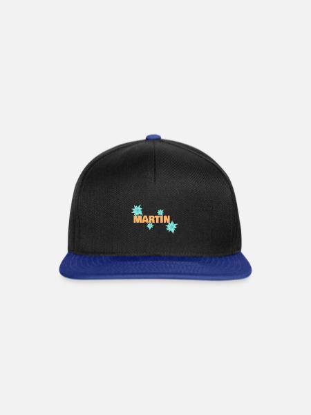 Martin - Snapback Cap - Schwarz/Königsblau