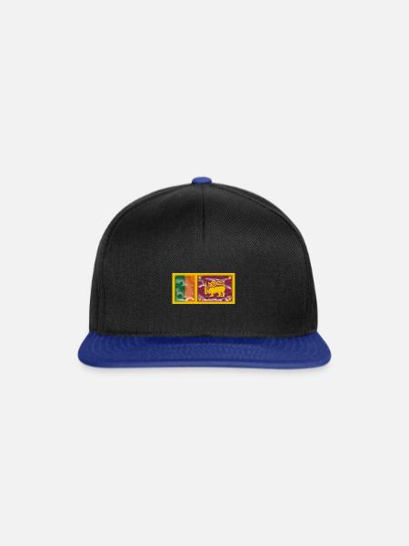 Sri Lanka - Snapback Cap - Schwarz/Königsblau