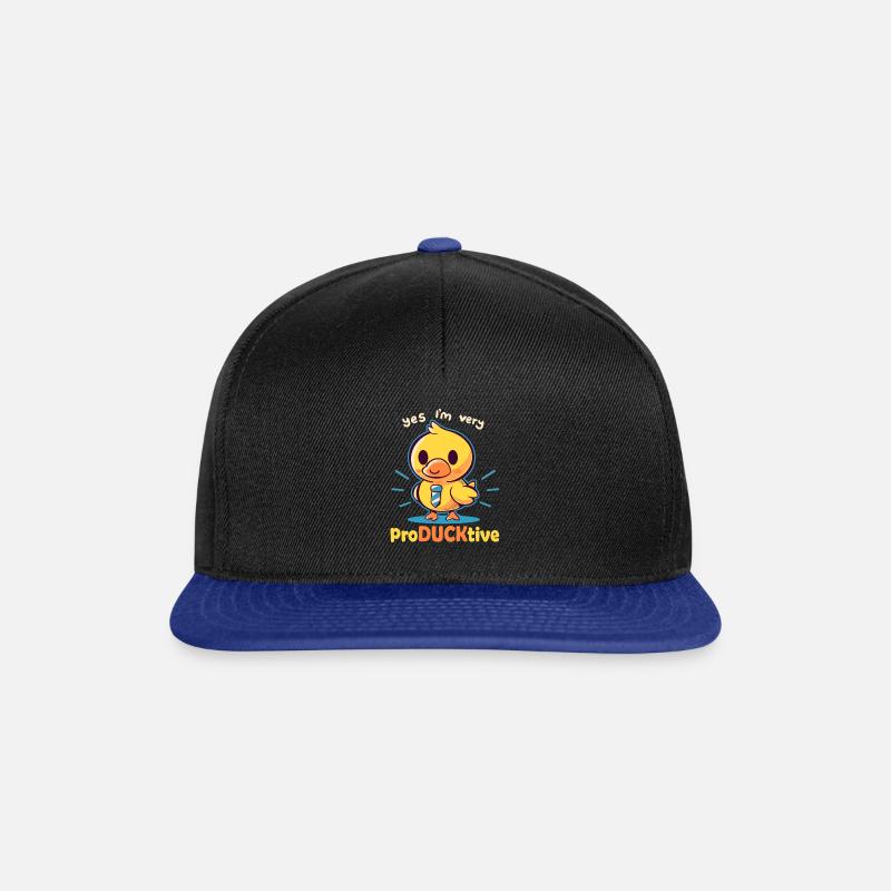 Productive Duck - Snapback Cap - black/bright royal