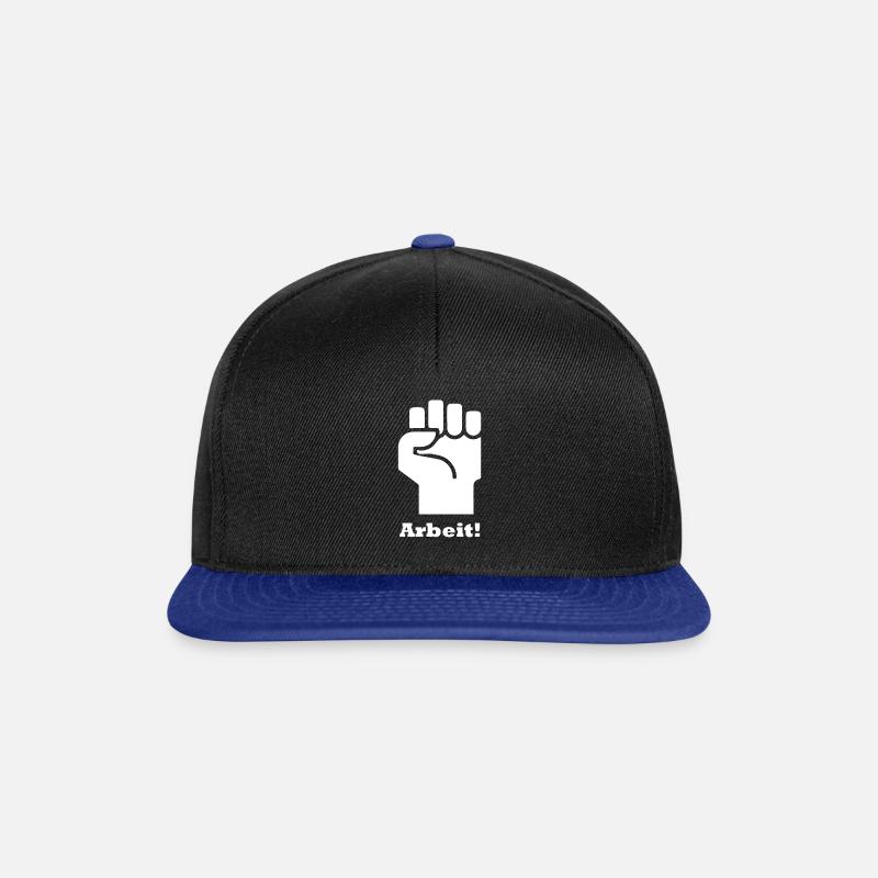 Travailler! - Casquette snapback - noir/bleu royal