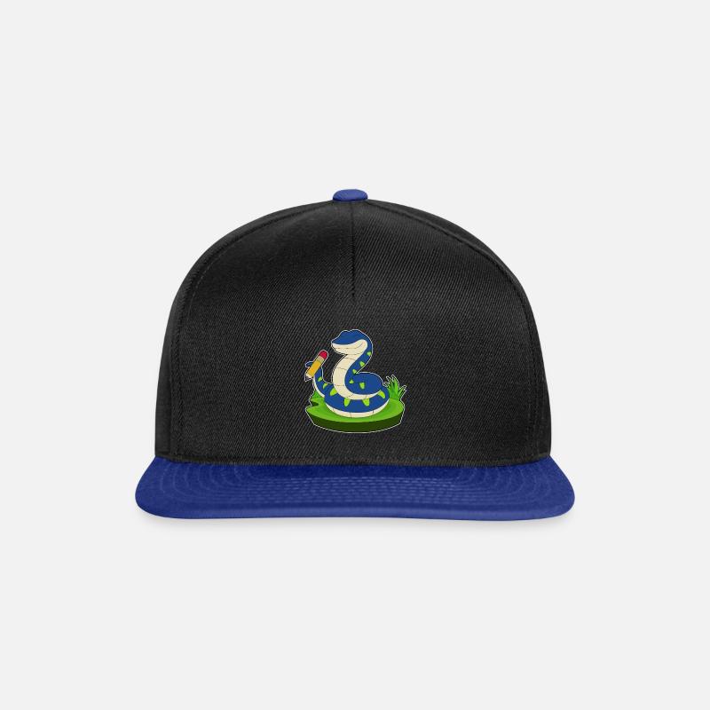 Snake Student Blyant Skole - Snapback Cap - sort/kongeblå