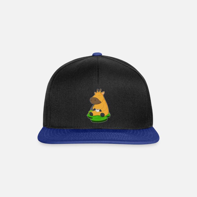 Giraffe Coffee Mug - Snapback Cap - black/bright royal