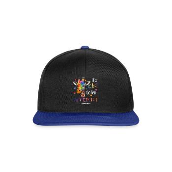 It's ok to be different – autism - Snapback Cap - black/bright royal - Front