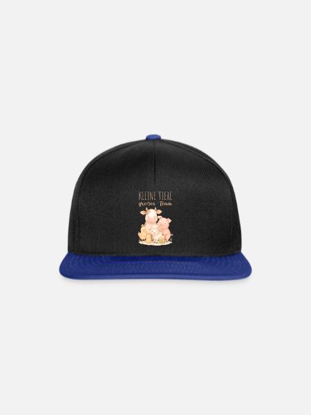 Kleine Tiere Zusammen stark Bauernhof Design - Snapback Cap - Schwarz/Königsblau